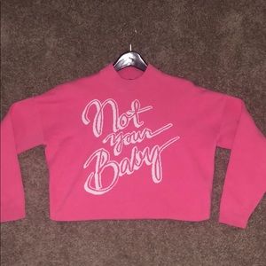 H&M Hot Pink Crop Top Sweater 💕🎀